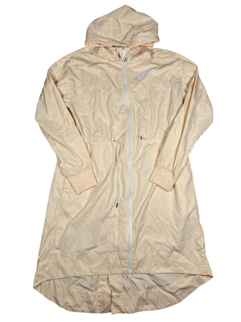 Nike Womens Peach Hooded Lightweight Full-Zip Jacket XS Windrunner Polyester